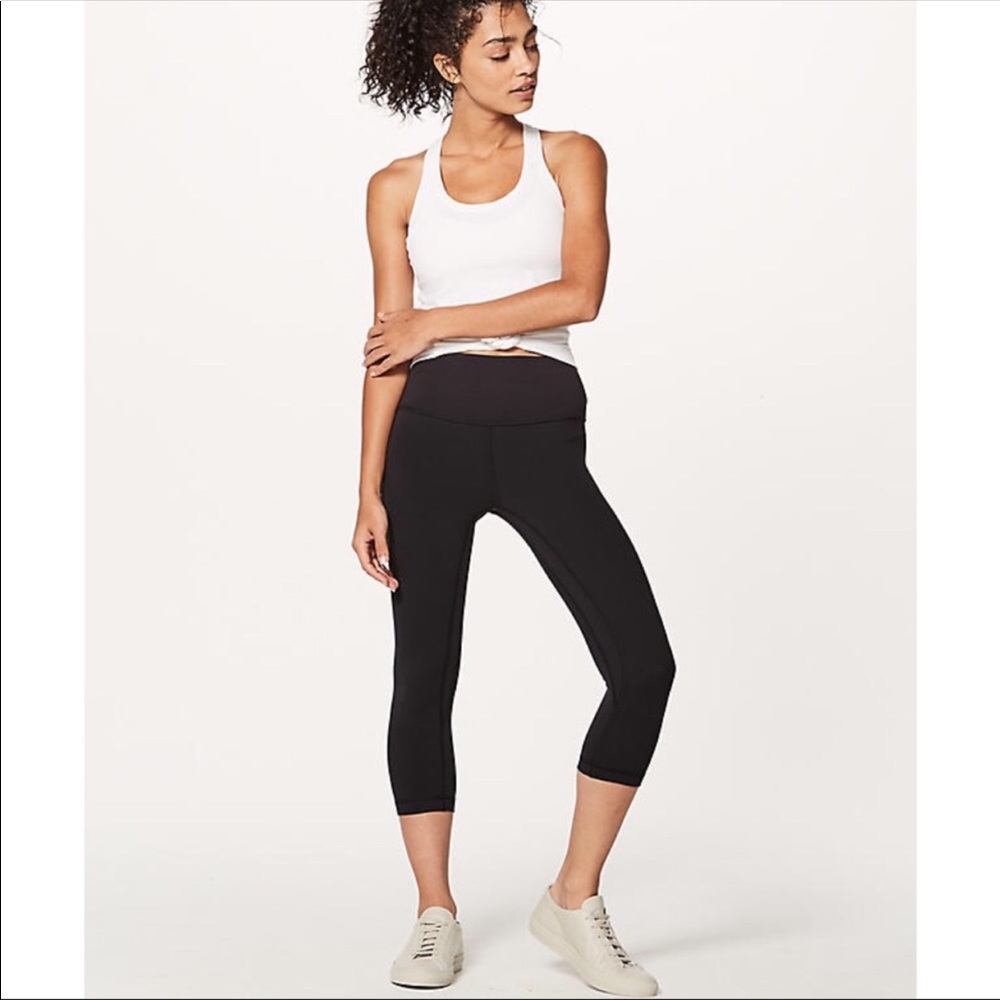 Lululemon Wunder Under Black Crop Leggings